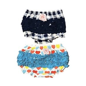 2 Pack Girls  0-12M Diaper Covers Bundle